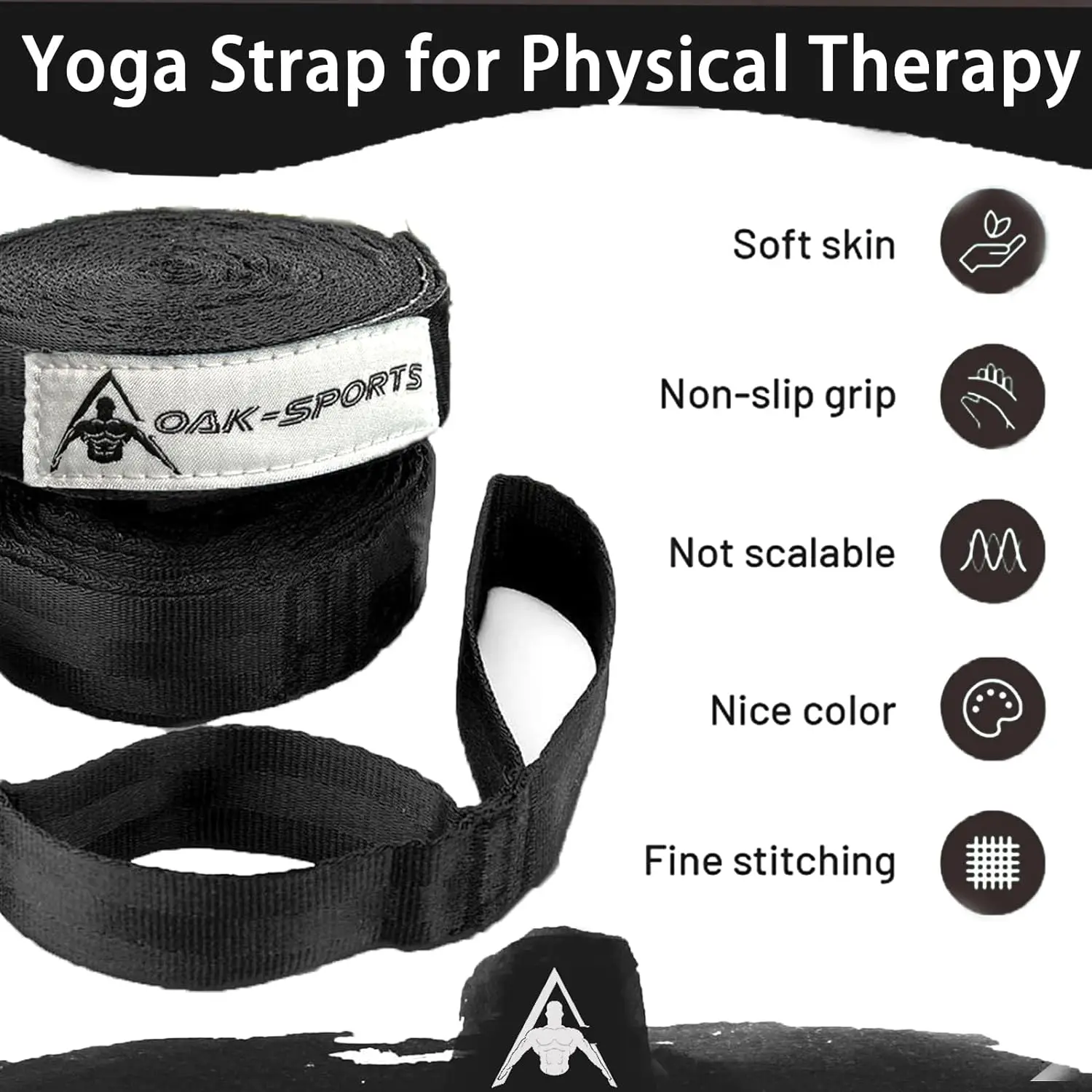 Stretching Strap yoga strap aerial yoga strap Yoga Strap with Loops Stretch Straps for Physical Therapy Non-Elastic Exercise for Pilates Dance