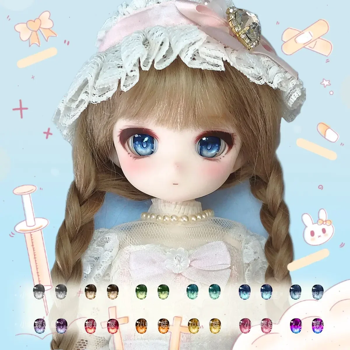 Doll Eyes Cartoon Anime Acrylic Eyeball 8/10/12/14/16/18/20/22/24mm for 1/3 1/4 1/6 Bjd Doll Girl Toys Dress Up Doll Accessories