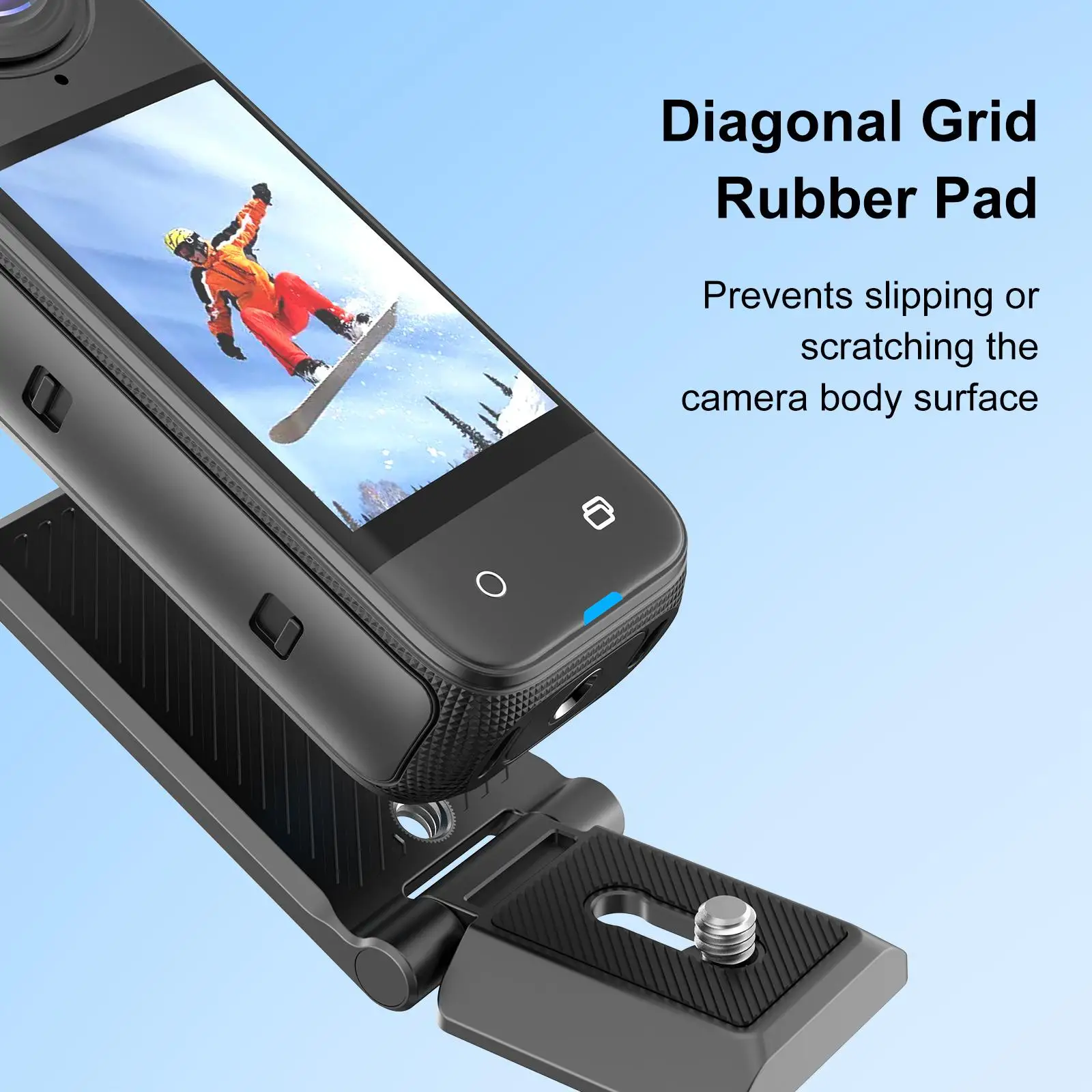 PULUZ Folding Magnetic Mount Base L Bracket For Insta360 X4 / X5 / DJI Pocket 3