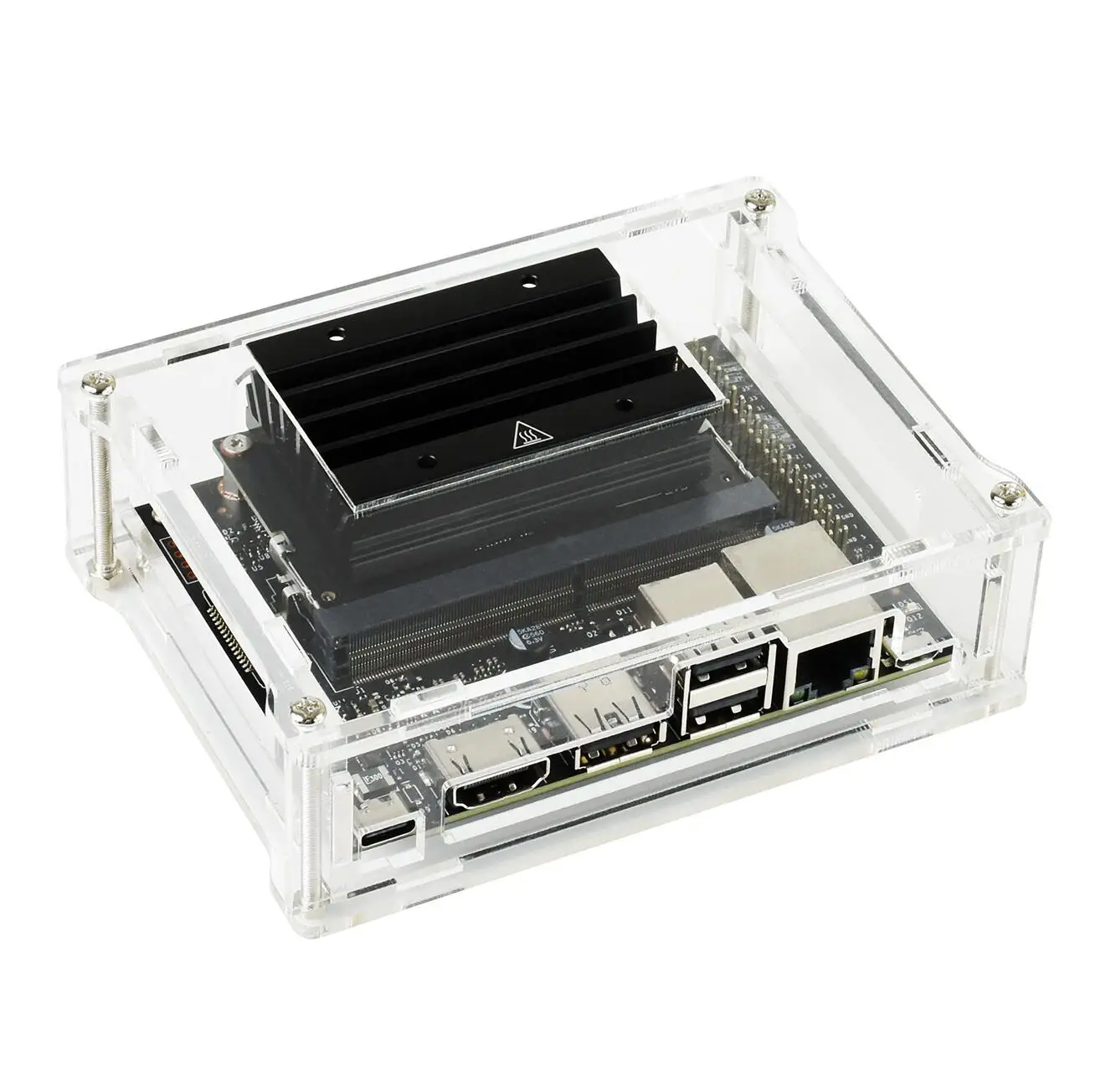 Waveshare Acrylic Clear Case Precise Opening Design Specialized For Jetson Nano 2Gb Developer Kit