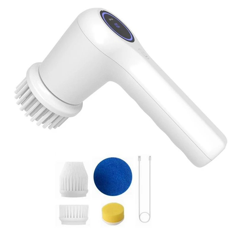 

Hot Electric Spin Scrubber Power Scrubber Cordless Electric Shower Scrubber With LED Display For Bathroom Tub Kitchen Stove