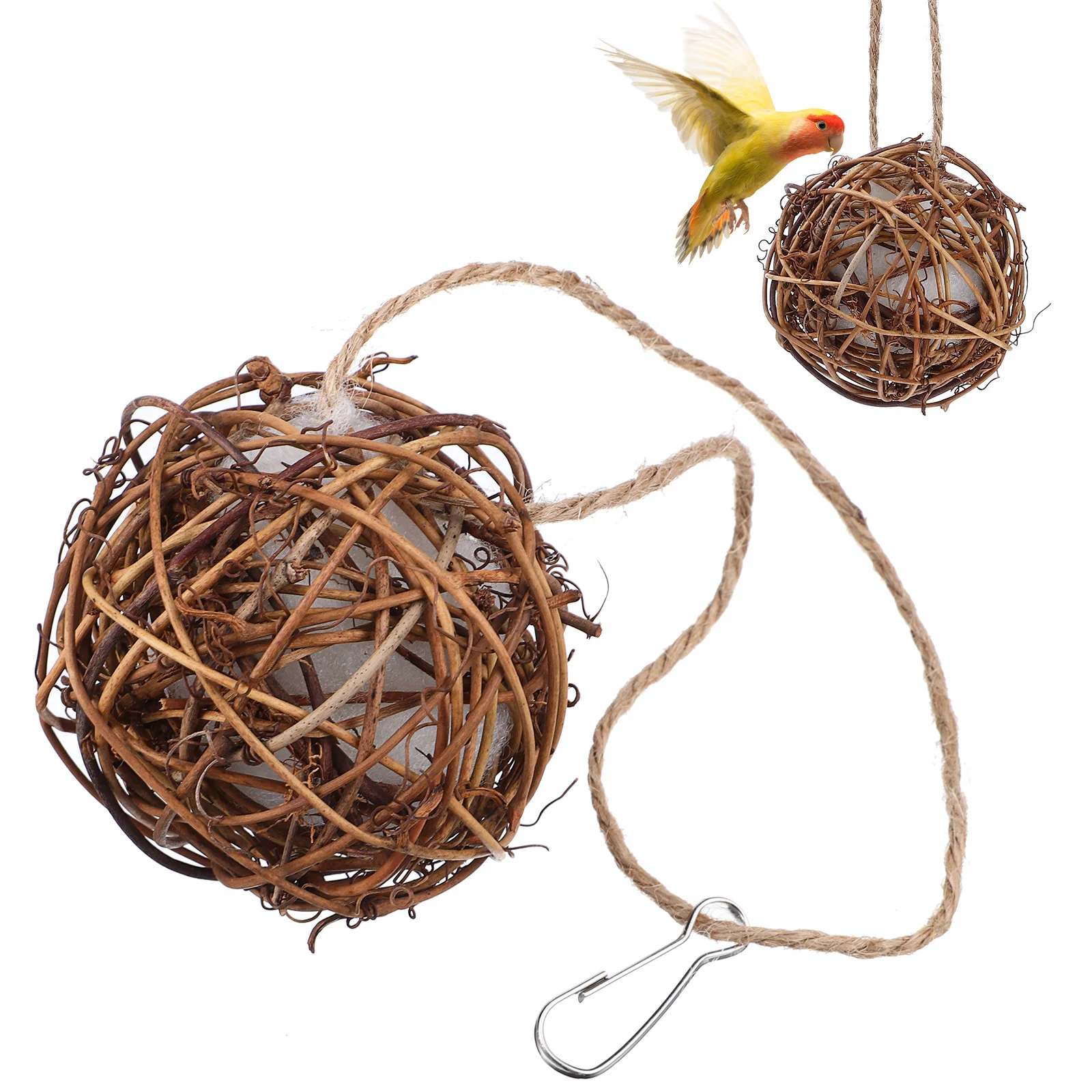 

3Pcs Globe Hummingbird Nesters Hummingbird Nesting Houses Bird Nesting Materials Refillable Balls Bird Nesting Station
