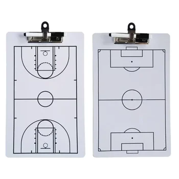 Lavagna tattica sportiva portatile cancellabile-Basketball Strumento di allenamento per calcio Organizzazione dell'allenatore Lavagna dimostrativa tattica
