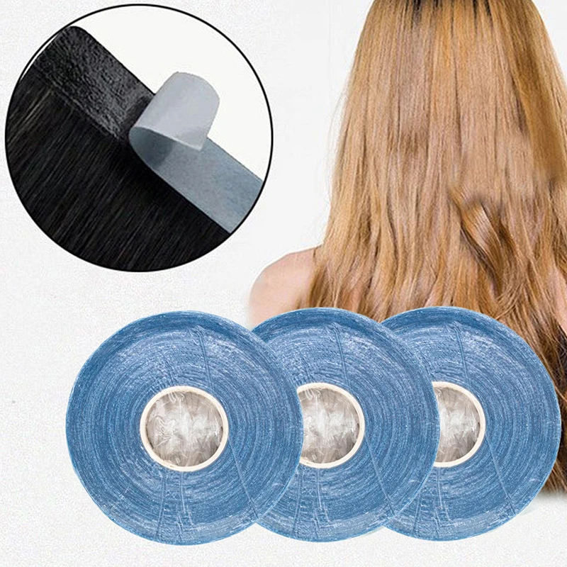 Waterproof Ultra Hold Wig Tape For Extension, Super Toupee Adhesive Glue For Hair, Double-Sided Wigs, Blue And White