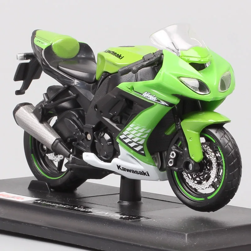 

Маленькие весы Maisto 1:18 Kawasaki Ninja ZX10R, модели мотоциклов, Литые и игрушечные автомобили, гоночный супермото, искусственный мотоцикл, хобби