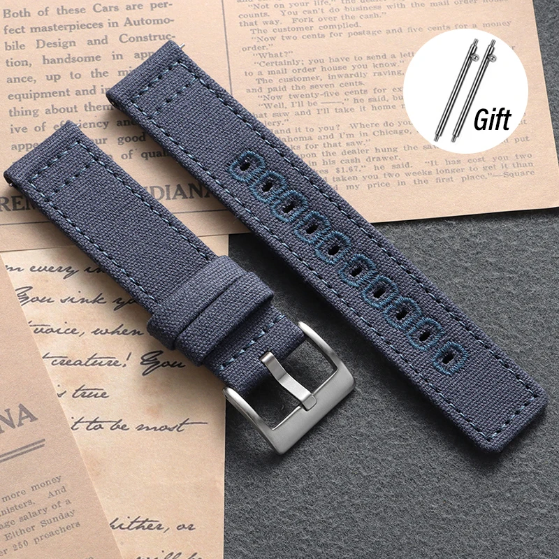 Deluxe Woven Canvas Braided Nylon Watch Band - Durable Premium Strap