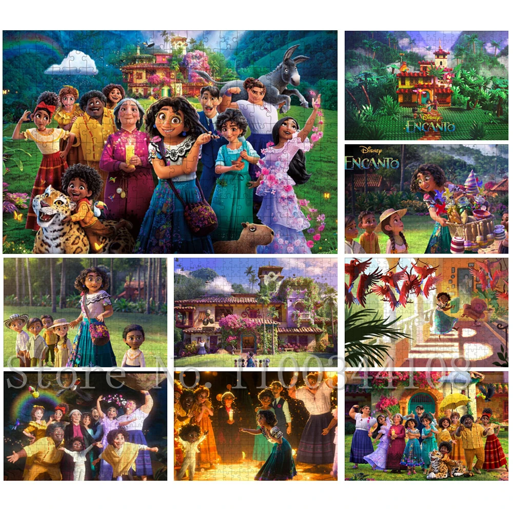 

Disney Movies Encanto Jigsaw Puzzles Encanto Family Paper Puzzles for Adults Decompressing Toys Kid Education Assemble Bauble