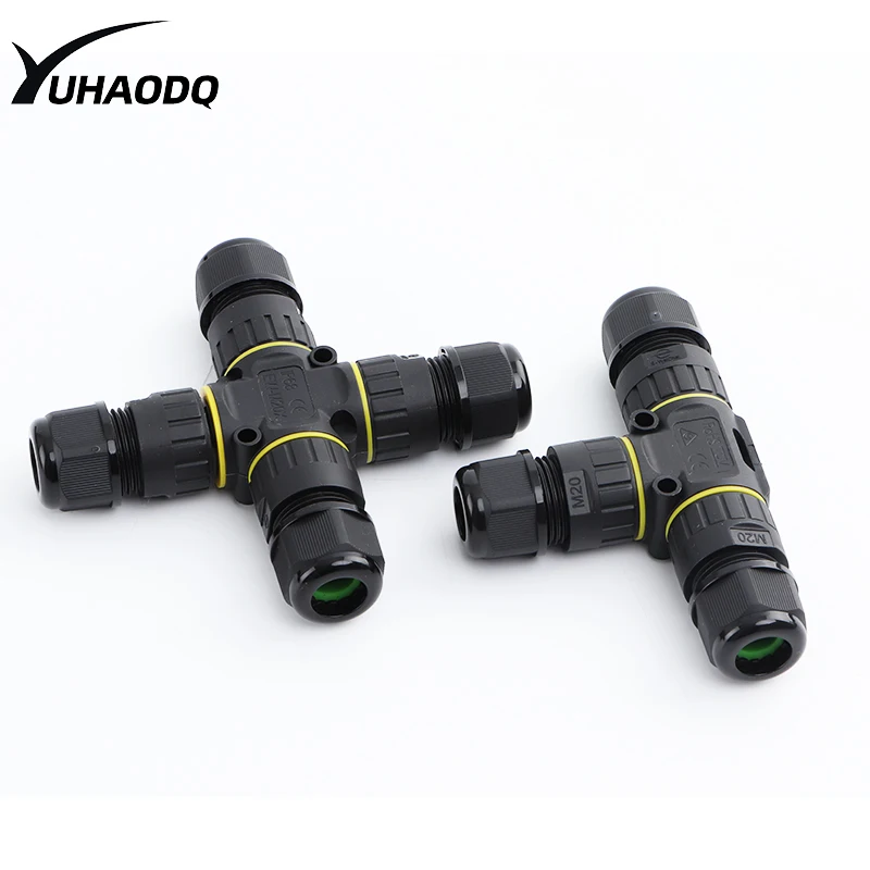

IP68 Waterproof connector T shape 3-way/4-way LED light branching Outdoor rain proof Soak in water Adapter wire connector2/34Pin