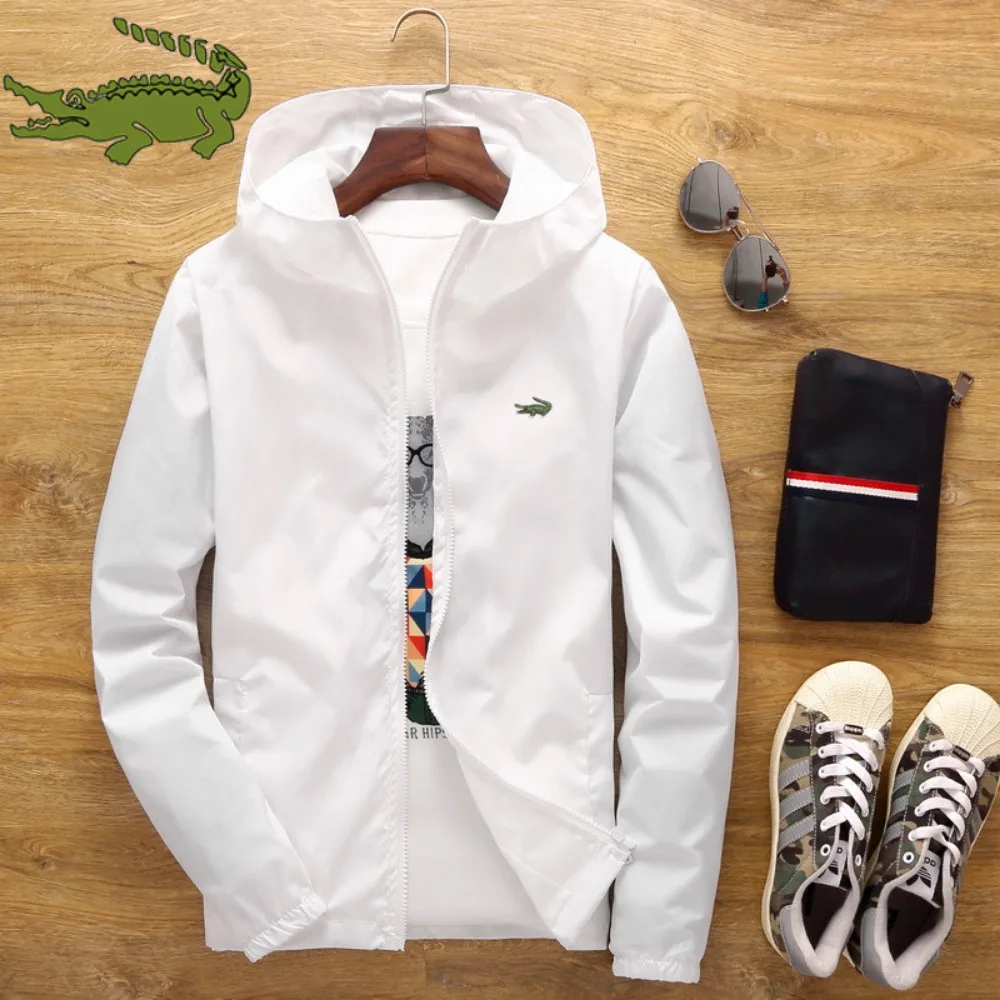 

Куртка-бомбер мужская с капюшоном, Спортивная ветровка в стиле хип-хоп, на молнии, с вышивкой, верхняя одежда