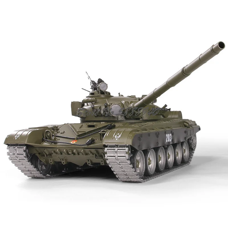 Omnidirectional Drive Metal 65CM Oversized T-72 Remote Control Tank 1:16 Launch Bullet Smoke Sound Barrel lift Electric RC Tank 6