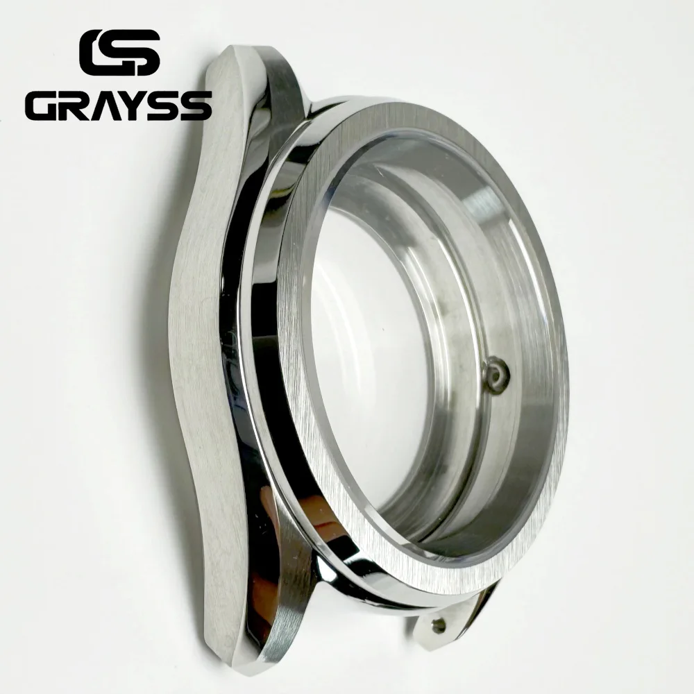 38mm SKX mod PVD Sapphire Crystal Black Dive Watch Case for NH34