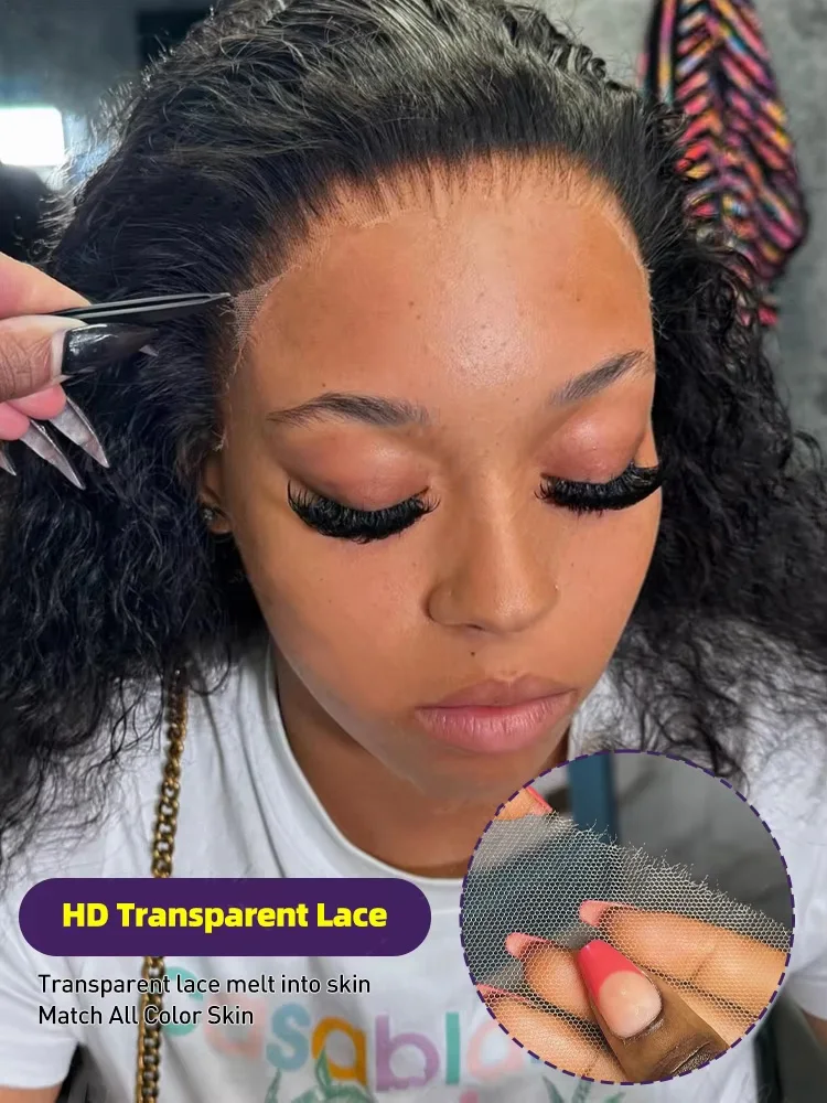 30 Inch Curly 13x4 13x6 HD Transparent Lace Frontal Wig Loose Deep Wave Human Hair 5x5 Closure Lace Wear Go Glueless Wig