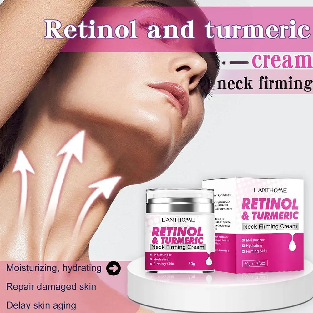 

50g Neck Firming Cream Facial Moisturizer With Retinol Turmeric Double Chin Reducer Anti-Wrinkle Firming Hydrating Skin Care