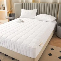 6-Sides Full Enclosed Thicken Fitted Sheet Mattress Cover with Zipper Custom Size Quilted Bed Sheet Anti-mite Mattress Protector 2