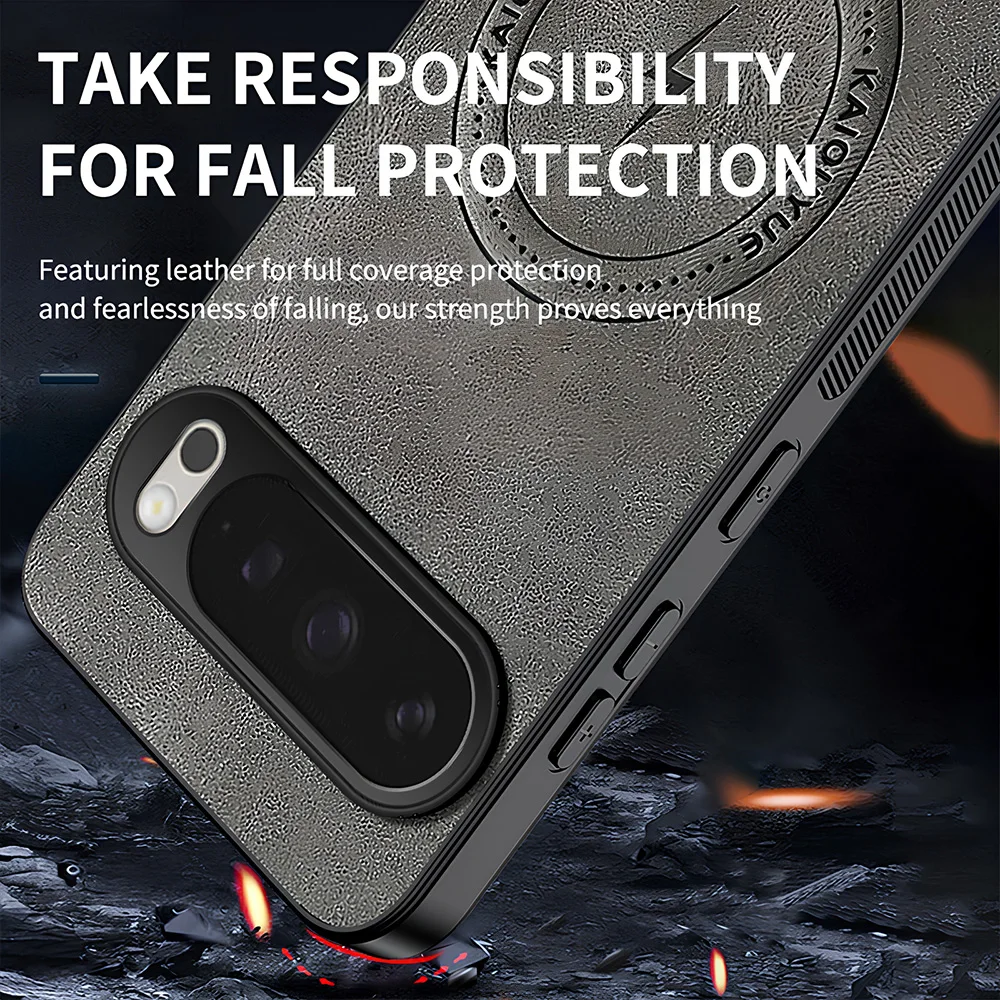 Magnetic Fashion PU Leather Shockproof Phone Case with Hard Plastic Protection