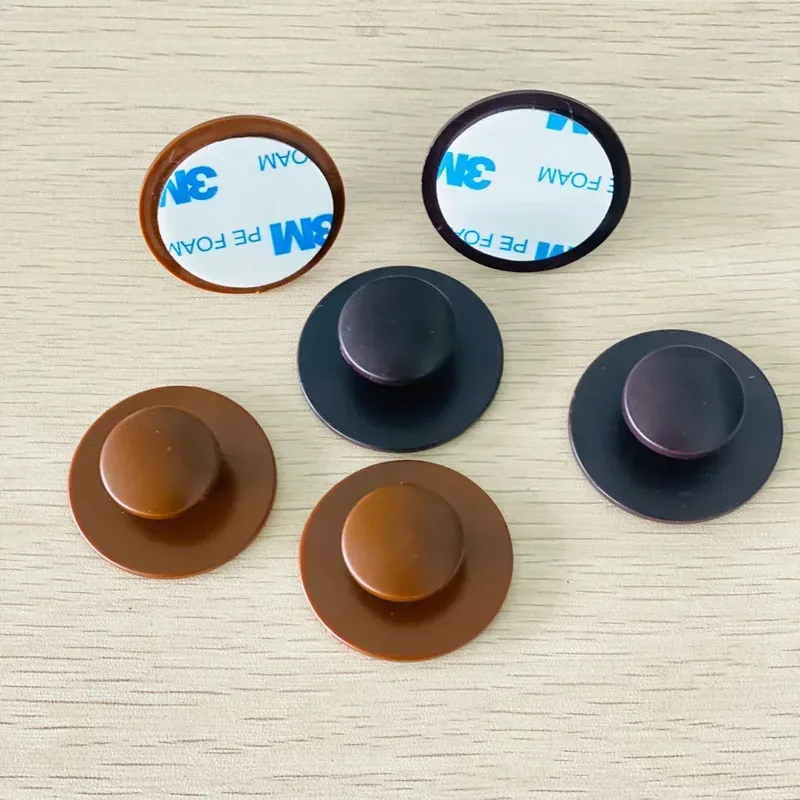 3 Pcs/set Round Sticky Cupboard Cabinet Door Handle Glass Door Baby Safety Handle with Double-sided Tape Furniture Accessories
