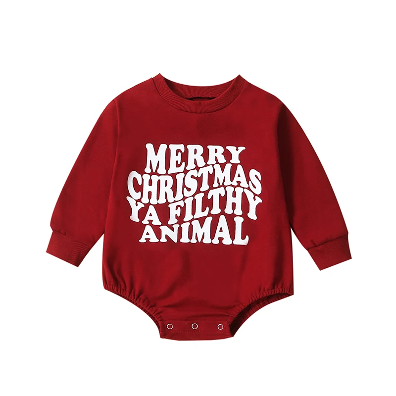 

Baby Girl Boy Christmas Outfit Long Sleeve Sweatshirt Romper Jumpsuit Bodysuit Casual Playsuit
