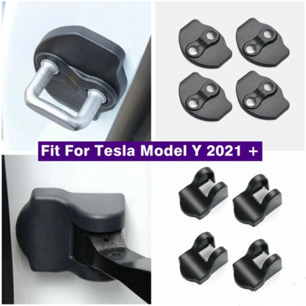 Car Door Lock Cover Protect Buckle Cover Latch Stop Anti Rust For  For Tesla Model Y 2021 2022 Car Sticker Ar Accessories