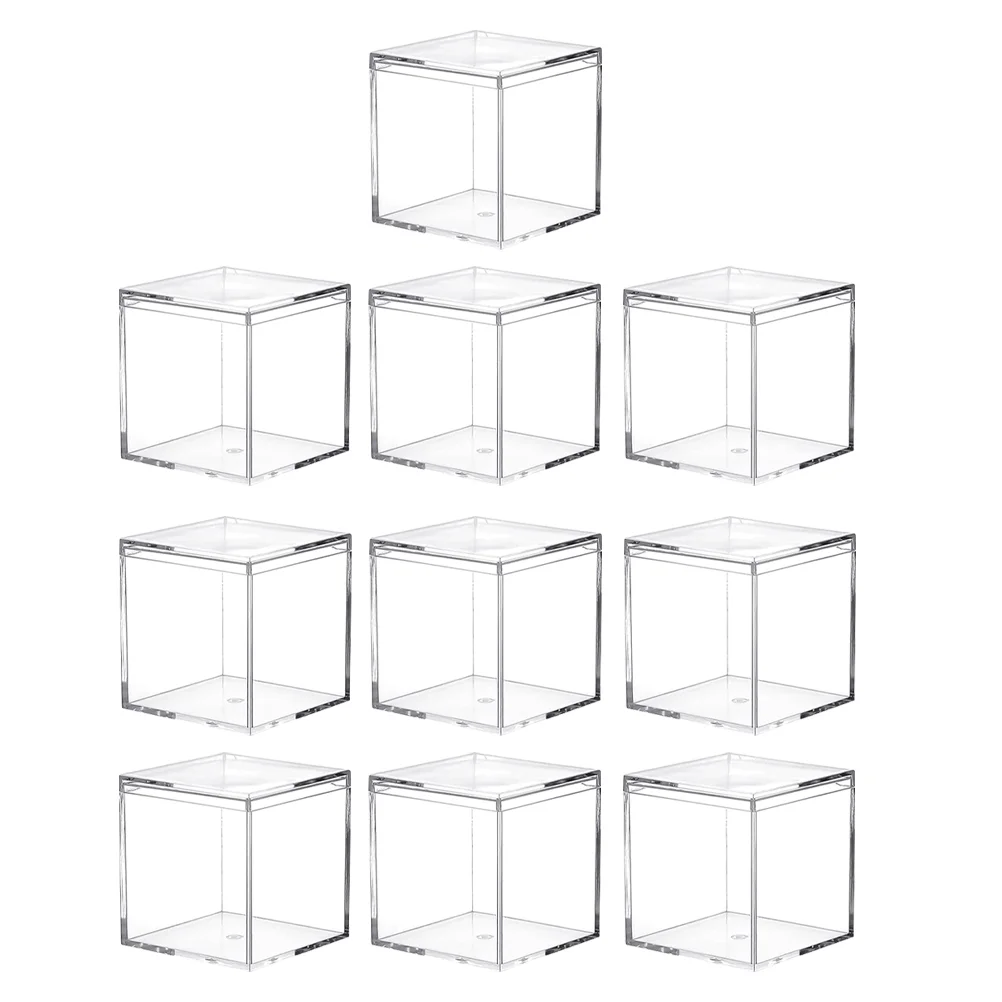 

Square Practical Storage Boxes Figurine Clear Display Cases Small Acrylic Box Acrylic Cube Box Small Acrylic Cubes