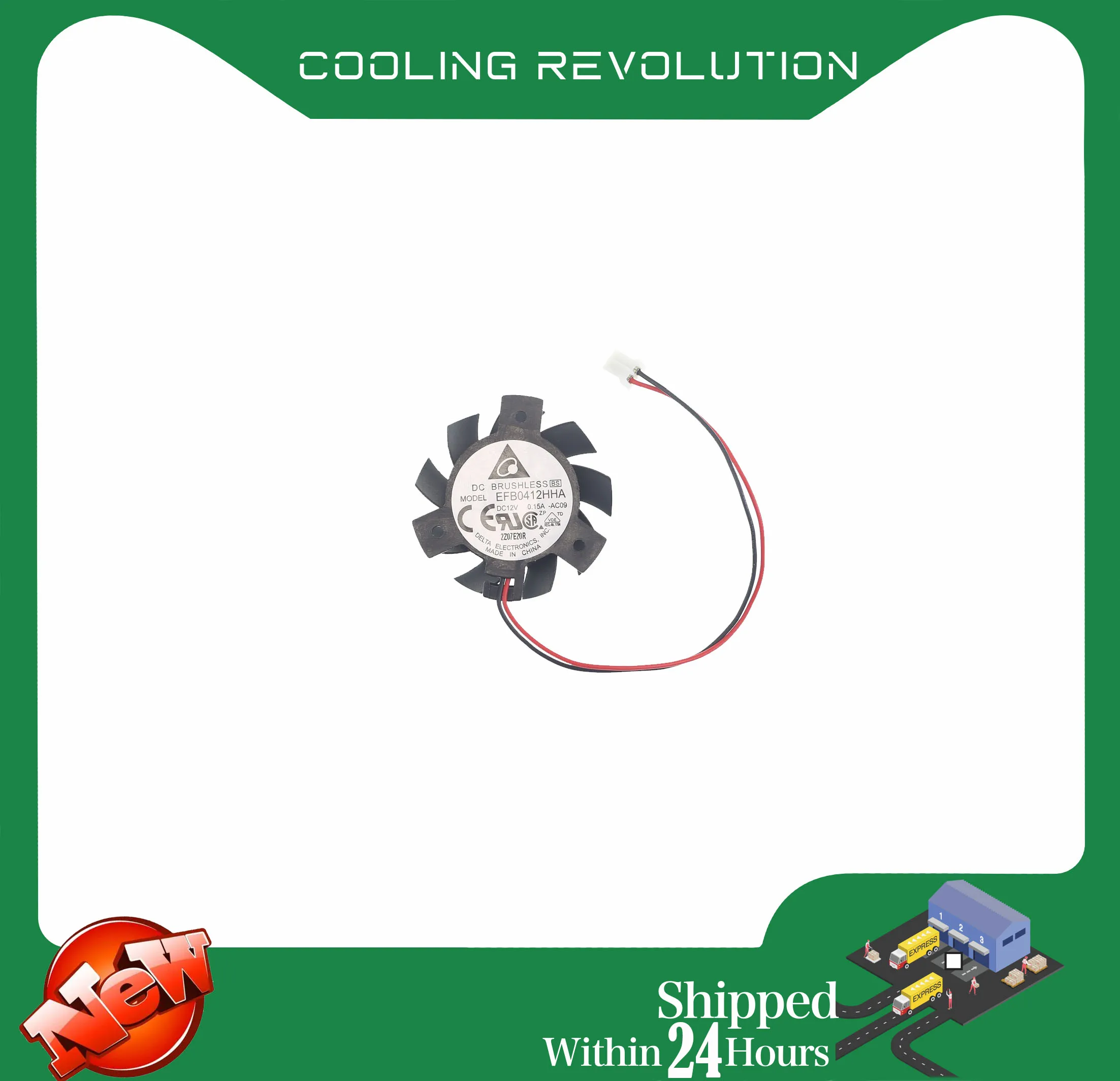 hd 4550 hd5570, efb0412hha t124010dl, 2pin, 37mm