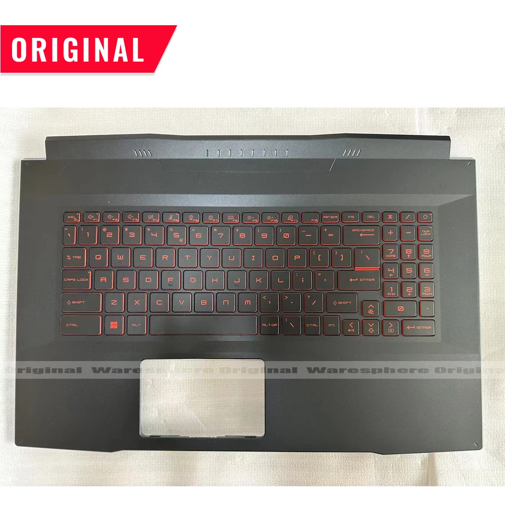 Palmrest Original para Msi Tampa Superior Caixa Superior com Teclado Retroiluminado Preto Gf76 Ms17l1 3077l1c213-ta2 Novo