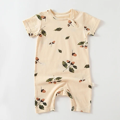 Baby Bodysuits medium Korean Style Infant Baby Boys Girls Jumpsuit cotton  Short sleeve  printing Toddler Baby Boys Girl Romper Baby Girls Clothes coloured baby bodysuits Baby Rompers