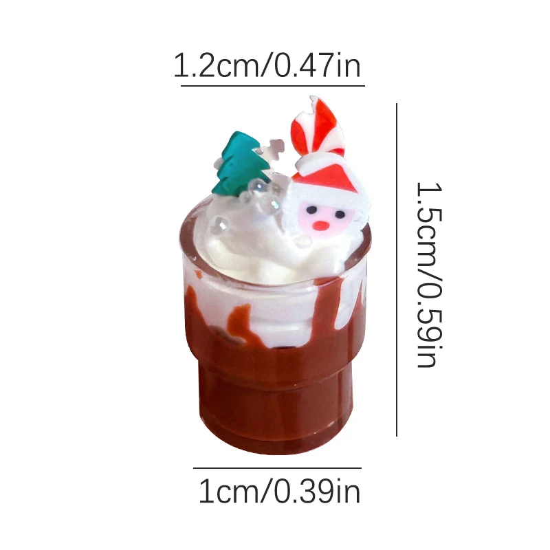 1/12 Dollhouse Miniature Christmas Chocolate Drink Model For Doll House Decoration Accessories Kids Pretend Play Toys 6