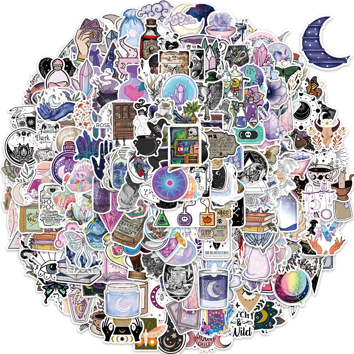

100/200/300Pcs Cartoon New Edition Magical Waterproof Stickers Graffiti Decoration Refrigerator Skateboard Aesthetics PVC