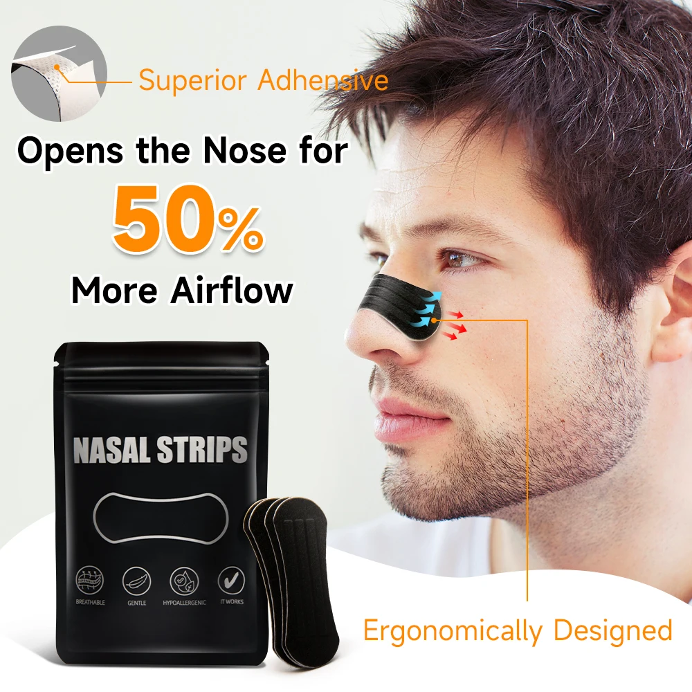 Stop Snoring Nose Strips for Breathing Correction Physical Expansion Breathable Nasal Patch Better Sleep Anti-Snoring