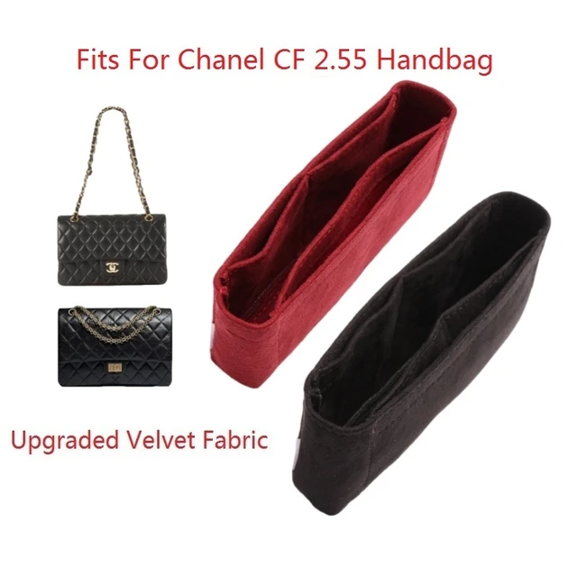 Fits for Chanel Classic 2.55 Insert Bag Organizer Makeup Handbag