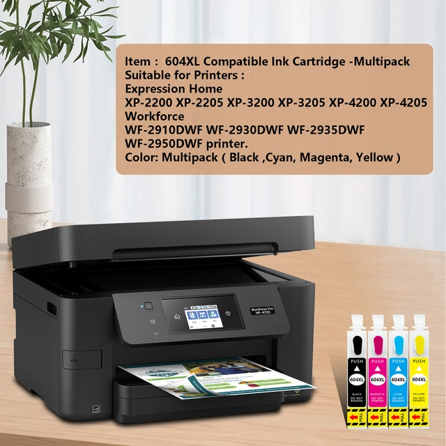 Refillable Ink Cartridge for Epson XP-2200 XP-2205 XP-3200 XP-3205 XP-4200  XP-4205 WF-2910DWF WF-2950 Printer No Chip - AliExpress