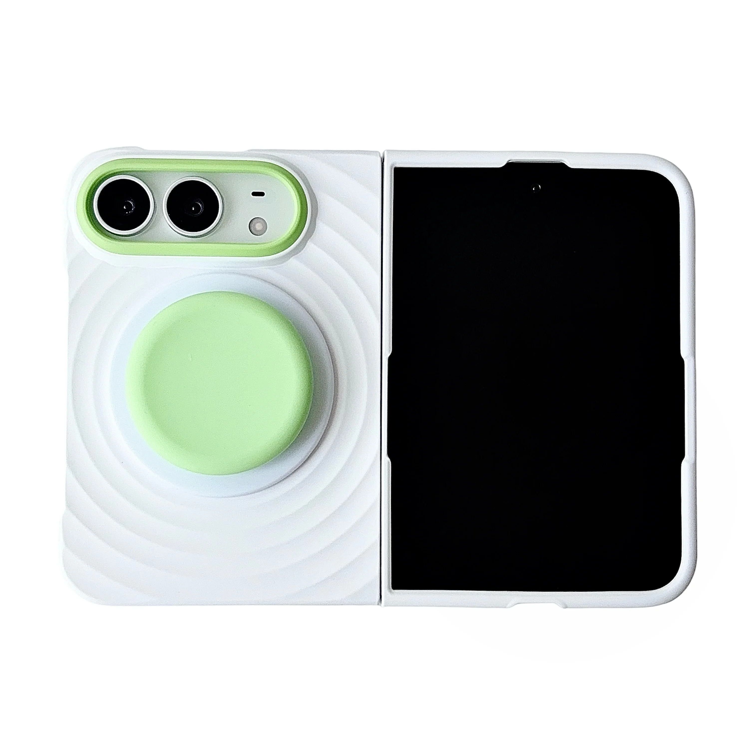 Luxury Silicone Ripples Cover with Magnetic Ring Stand