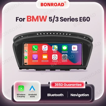 BONROAD-REPRODUCTOR Multimedia para coche, Radio con pantalla CarPlay, Android, para BMW Serie 5/3, E60/E61/E62/E63/E90/E91/E92/E93/M3, CCC, máscara, CIC 1