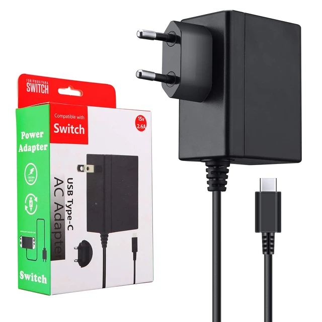 Nintend Switch 5 V 3 A / 15 V 2.6 A Power Supply Travel Charger