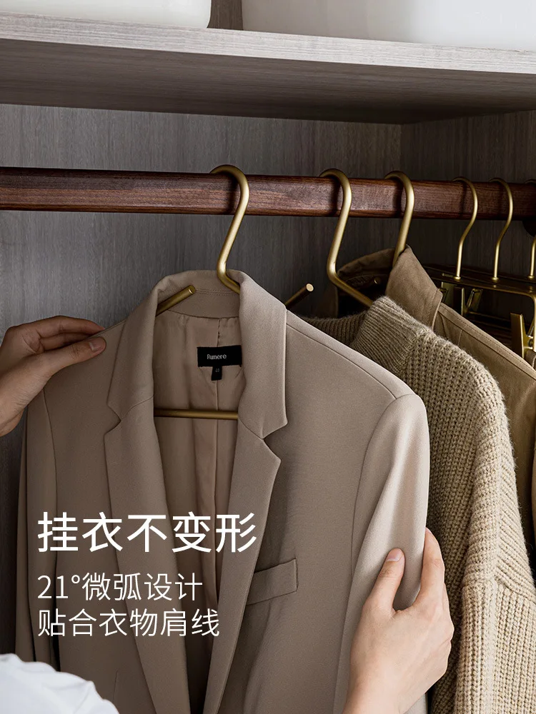 Perchas gruesas de aleación de aluminio para ropa, colgador de - Main Image