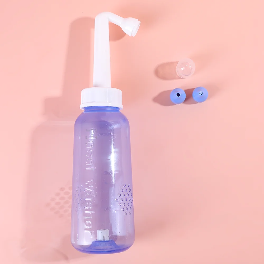 300/500ML Nasal Irrigator Neti Pot Nasal Wash Cleaner Manual Valve