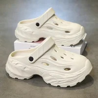 Couple's Thick Bottom Sandals Summer Anti-Slip Casual Beach Wear Men's Head Cover Flip Flops Comfortable EVA Material Shoes