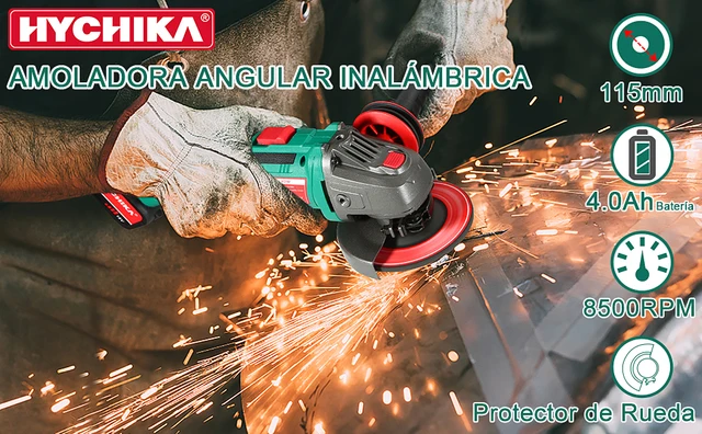 Smerigliatrice Angolare HYCHIKA 18V - 8500 Giri/Min, Batteria 4.0Ah, Taglio E Lucidatura - Foto 2