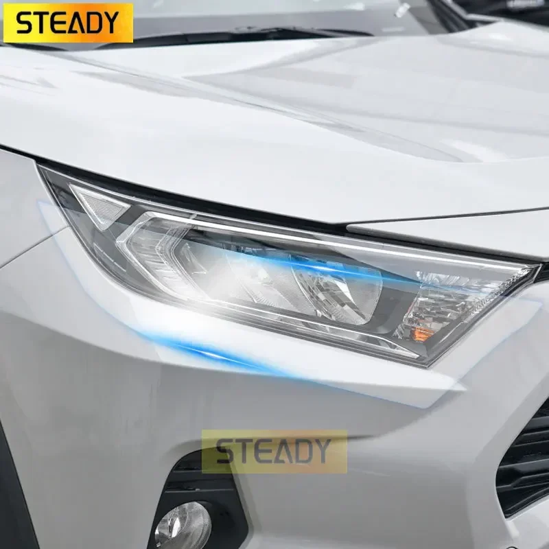 

2 шт., прозрачные ТПУ наклейки для автомобильных фар Toyota RAV4 XA50 2019 2020 2021 2022