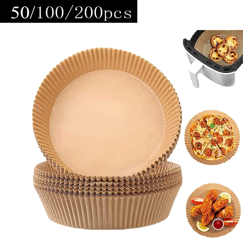 Air Fryer Disposable Paper for Non-Stick Oil-absorbing and Oil-proof Special Paper for Kitchen Barbecue Food Oven Baking Plate