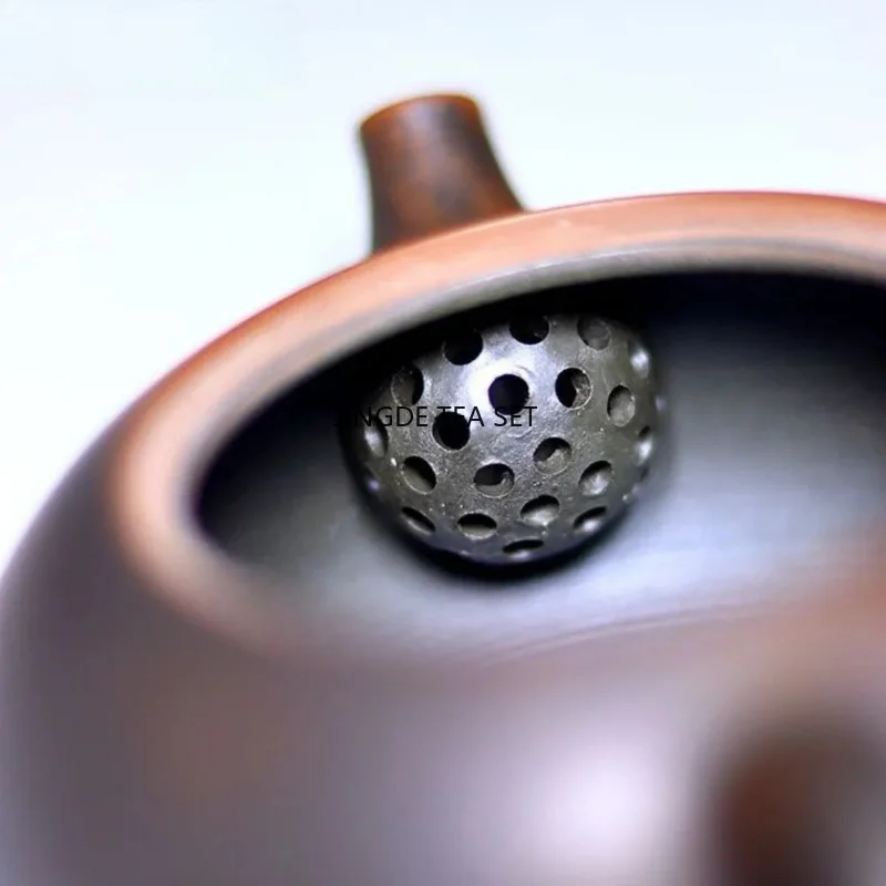 220ml handmade Qinzhou mud star purple clay tea set pottery kiln exchange Guifei pot household filter pot