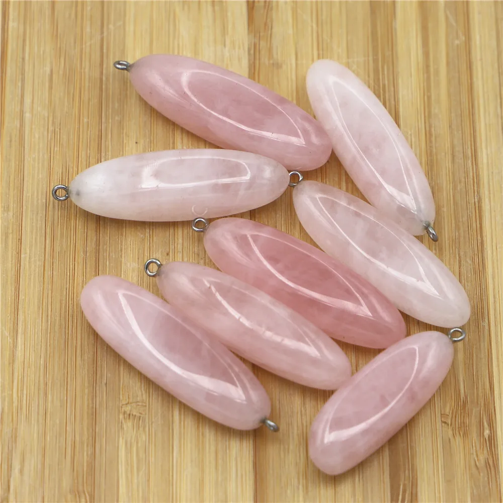 New Hot Natural Stone irregular Rose Quartz Crystal Pendants Charms for Fashion Women Jewelry Making 10pcs Bulk Items Wholesale