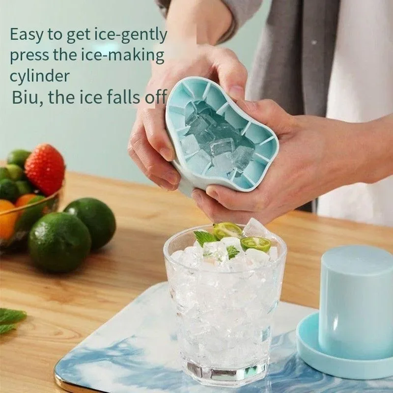 Silicone Ice Cube Mold Round Ice Bucket Summer Homemade DIY Refrigerator Freeze Maker 60 Grids Mold Barware Tools