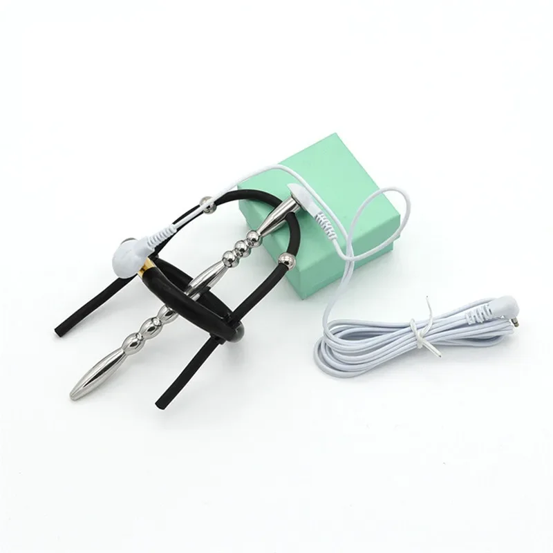Electric Shock Cock Ring Time Delay Medical Themed Toys Penis Rings Pulse Stimulator Body Massage Sex Toy for Men Masturbation