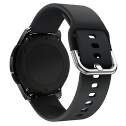 Silicone Smartwatch Strap - Versatile 20mm/22mm Band for 22mm watch band (Black S 01)