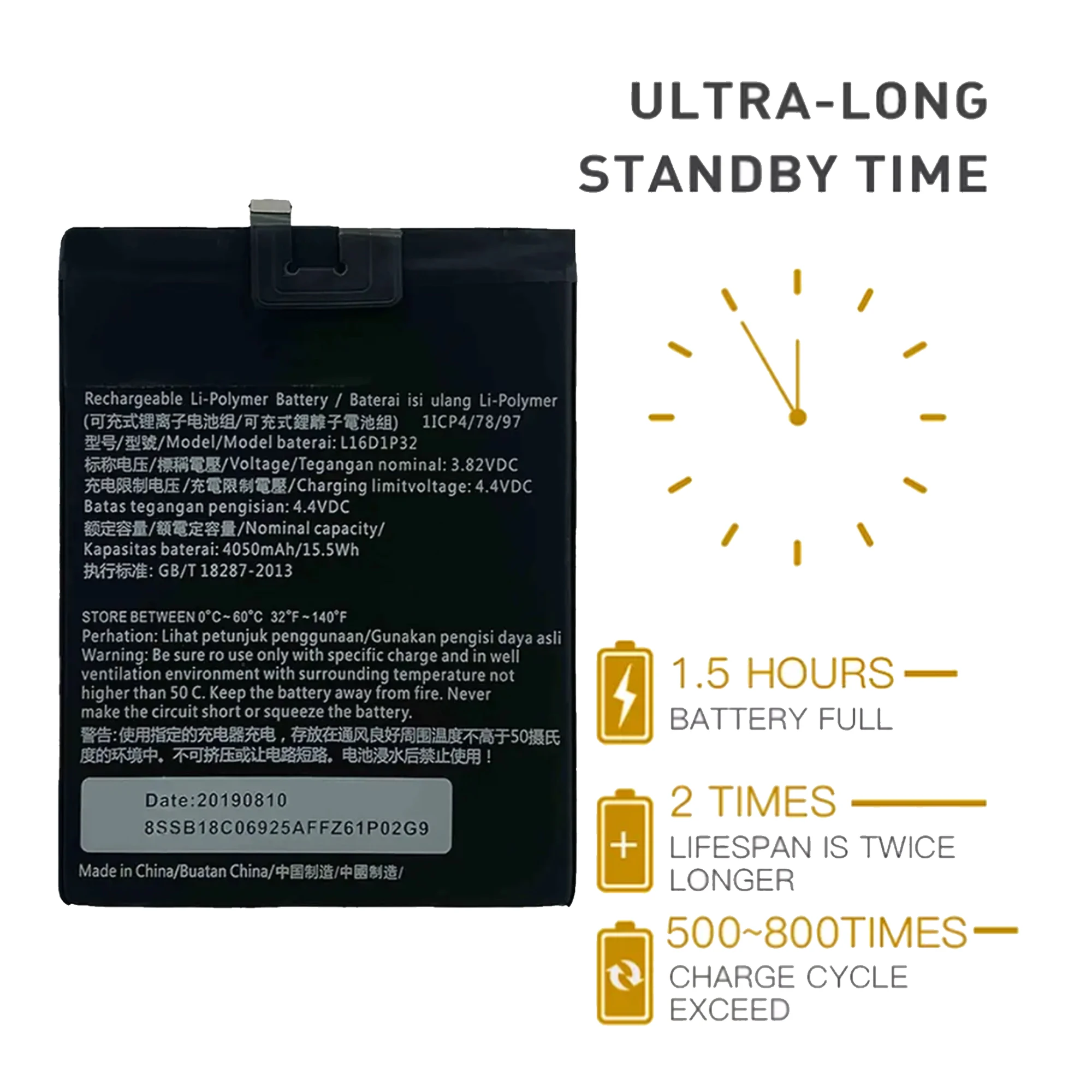 L16D1P32 Battery For Lenovo Phab 2 Phab 2 PB2-650 PB2-650M PB2-670N PB2-670M PB2-670Y high capacity Capacity Tablet Batteries