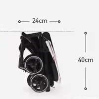 2025 nouveau Simple embarquement bébé poussette quatre roues Absorption des chocs léger Ultra-petit pliable bébé poussette 5