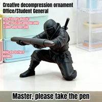 Creative 3D Pen Holder, Ninja Figurine Ornament, Desktop Pen Holder Storage, Decorative Pen Holder/Stationery Storage, Gifts 1