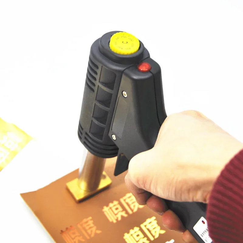 Handheld Hot Stamping Machine 3*6cm Small PU Leather Press Machine Cake Press 300W Printing