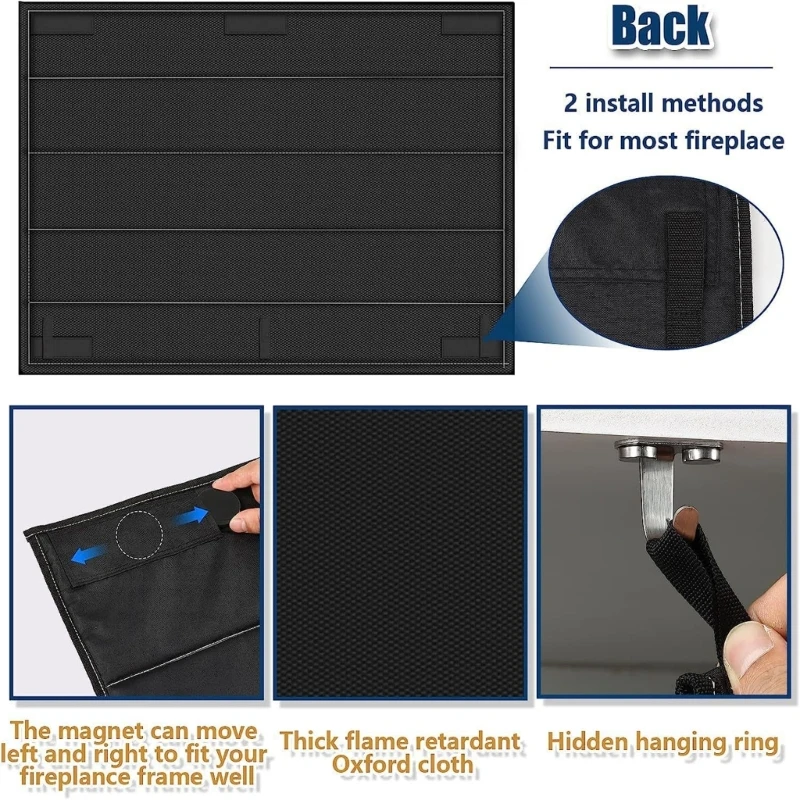 Fireplaces Draft Stopper Vent Covers Magnetic Fireplaces Cover Screens Insulation Blocker Stops Overnight Heat Loss